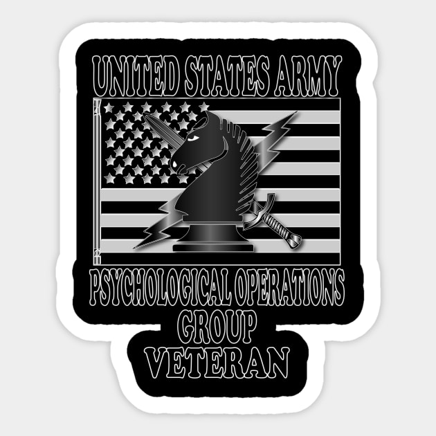 Psychological Operations Group- Veteran Sticker by Relaxed Lifestyle Products